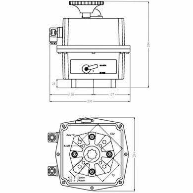 Електропривід Aquaviva J+J J4C S-300 AC24-240В/DC24-135В