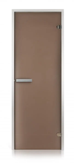 Стеклянная дверь для хамама GREUS матовая бронза 70/190 алюминий