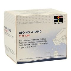 Таблетки для ручного DPD4. Ціна за блістер 10табл., (500таблеток в коробці) Lovibond (Німеччина)