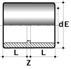 Муфта соединительная SO10 ПВХ Comer с клеевым соединением (16 мм)