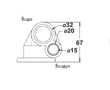 Мініфорсунка 24 біла Vagner Pool (ABS)