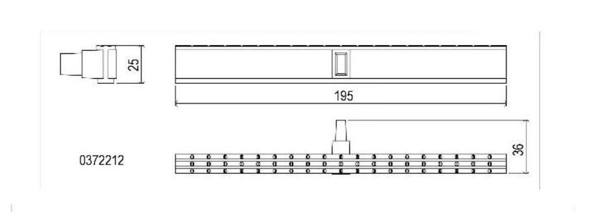 Решетка переливная 195х25мм CLASSICAL DESIGN