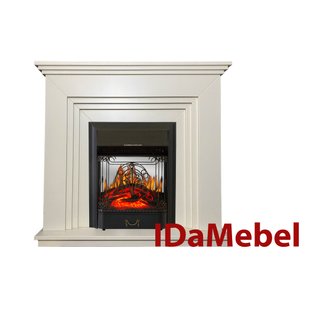 Каминокомплект IDaMebel Gloria Белый Majestic Black