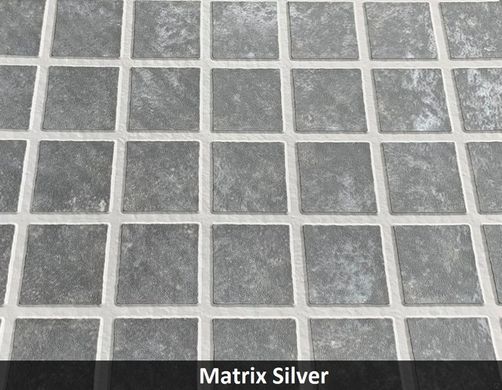 Армована мембрана StoneFlex, срібна мозаїка MATRIX SILVER, 1,65 з лаковим покриттям