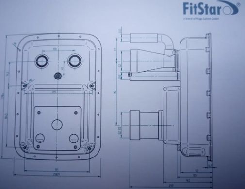 Монтажная ниша Эссенс, 240 мм из бронзы