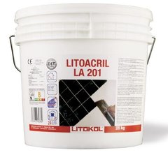 Дисперсионный клей Litokol LITOACRIL на акриловой основе, белый 10 кг (LA2010010)