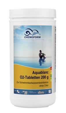 Бесхлорное дезинфицирующее средство Aquablanc O2 Sauerstofftabletten 1 кг (таблетки 20 г), Chemoform