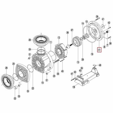 Фланец насоса Hayward HCP KAL RPUM0017.06R/RBH0008.05R